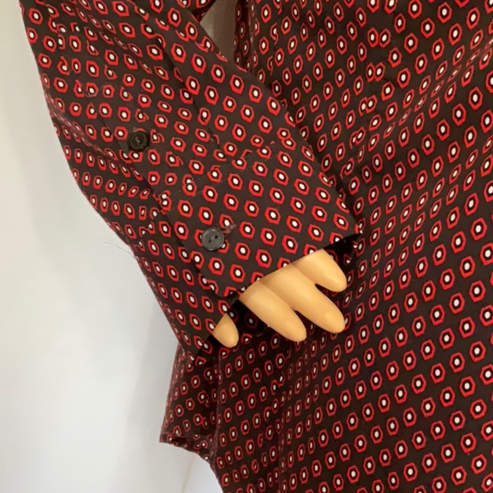 Apt. 9 Red Long Sleeve Casual Button Down Shirt Women’s Top Size 0X - Picture 10 of 12